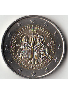 2013 - 2 Euro SLOVACCHIA 1150 Anniv dell'Avvento di Cirillo e Metodio nella Grande Moravia Fdc